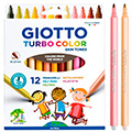 Marcadores de Feltro Giotto Turbo Color Skin Tones 12 Cores Marcadores de Feltro Giotto Turbo Color Skin Tones 12 Cores