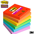 Bloco de Notas Adesivas Post-It Super Sticky 76x76 (Pack 6) Play Bloco de Notas Adesivas Post-It Super Sticky 76x76 (Pack 6) Play